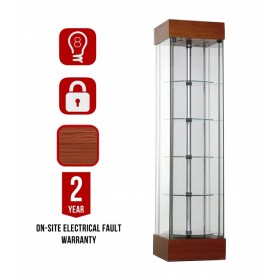 457mm Full Glass Square Top Lighted Display Cabinet