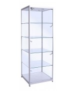 500mm Square Full Glass Display Cabinet